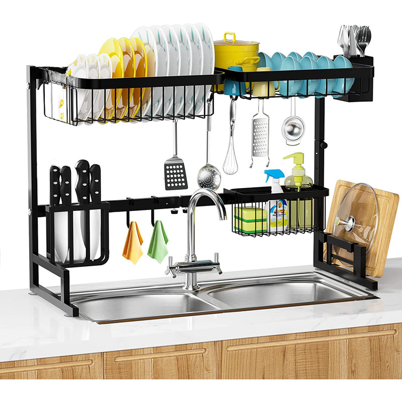 TOOLKISS Stainless Steel Over the Sink Dish Rack & Reviews Wayfair